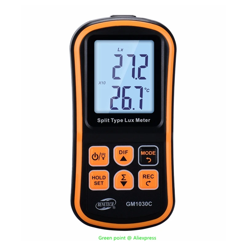 5x hochwertige gm1030c Mini Split Typ Lux Meter tragbare Digital anzeige Illumino meter Bildschirm Hintergrund beleuchtung für den Betrieb im Dunkelraum