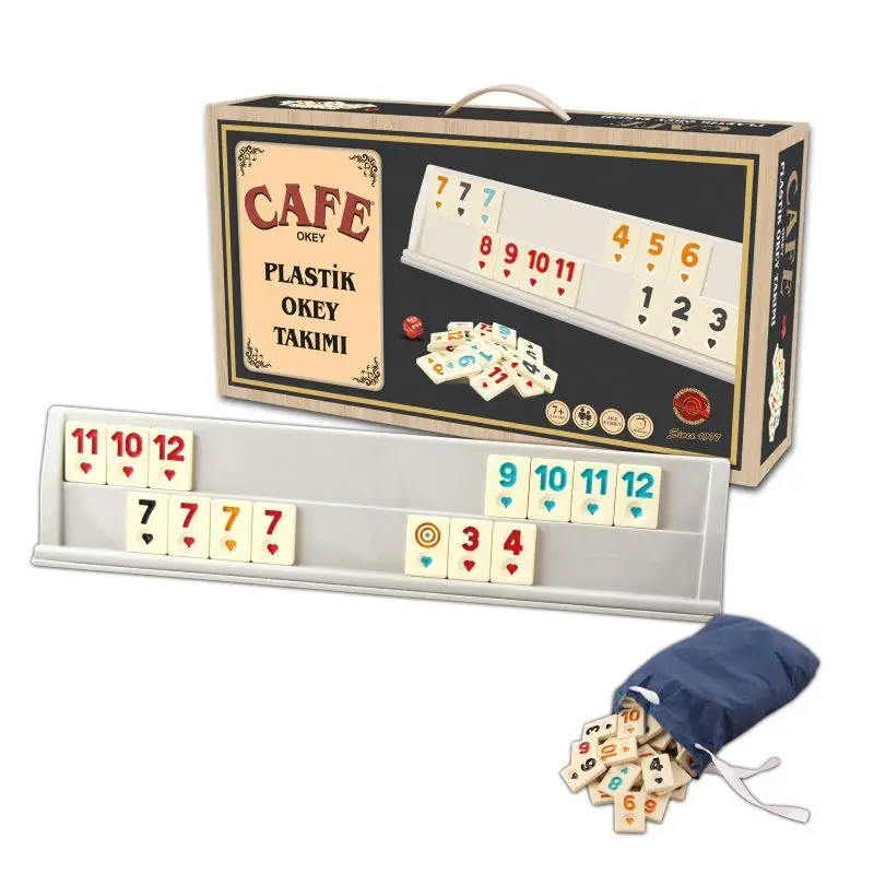 

Cafe Plastic Best Quality Rummy Tile Romme Light Cues Board Game Set Turkey Okey Israel Rumikub Rummycube Rumykub Party Gifts