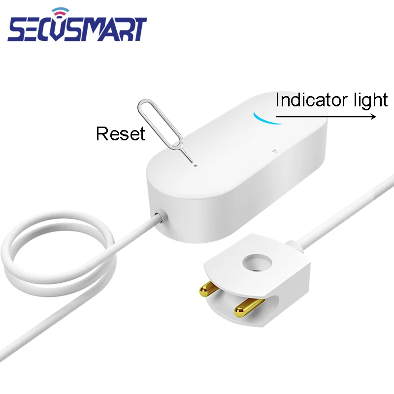 WiFi Leak Sensor Alarm Tuya Water Leakage Detector Flood Leak Alert Level Overflow Smart Life Home Burglar Security Alarm System