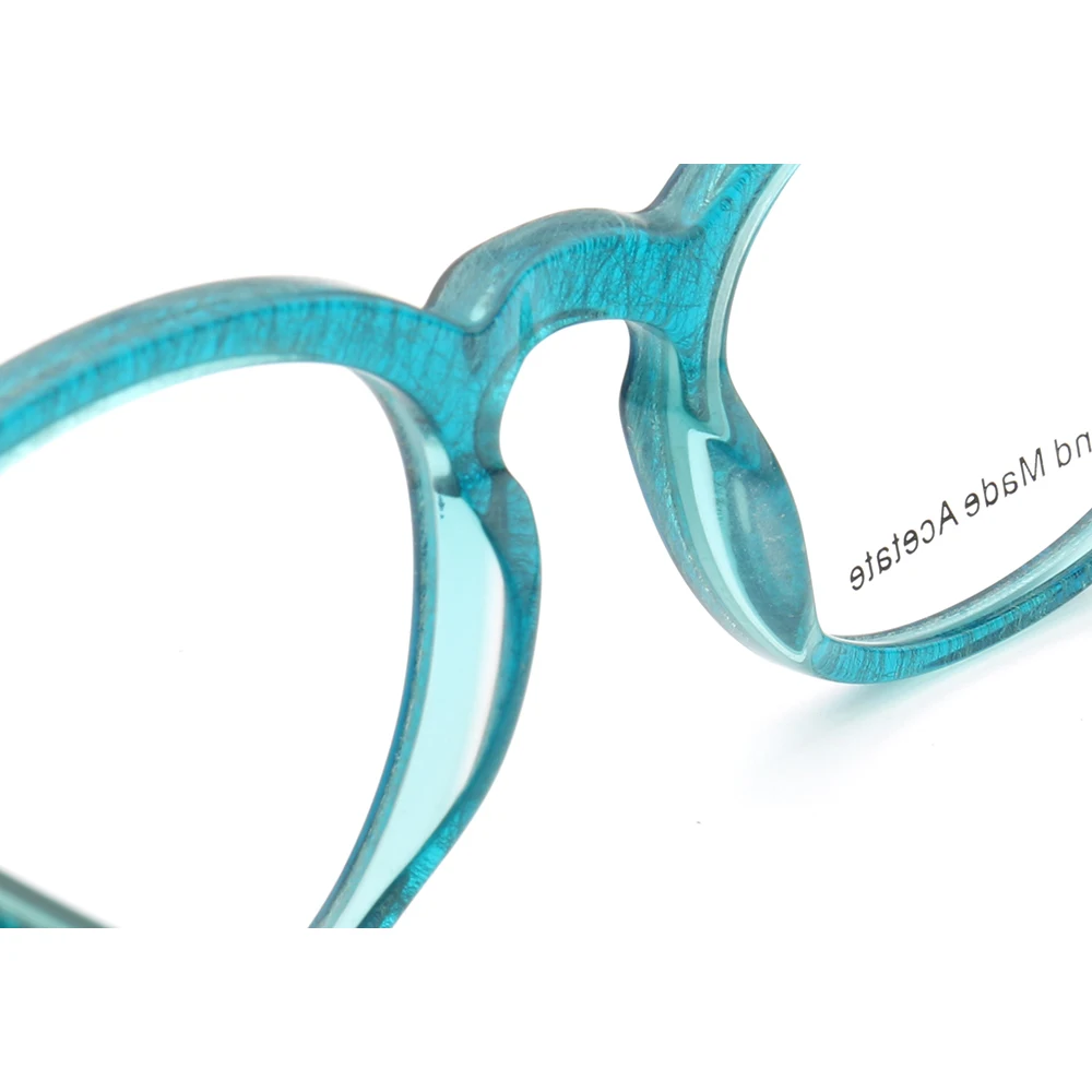 Vintage Women Optical Glasses Frames Men Round Eyeglasses Frames Blue Acetate Fashion Prescription Rose Red Spectacles Fashion