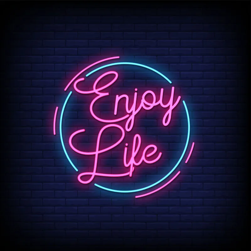 

Neon Sign Enjoy Life Anime Decor Sign Gorgeous Bedroom Shop Home Neon Light Wall Glass Tubes Room Decoration Neon Pub Light Art