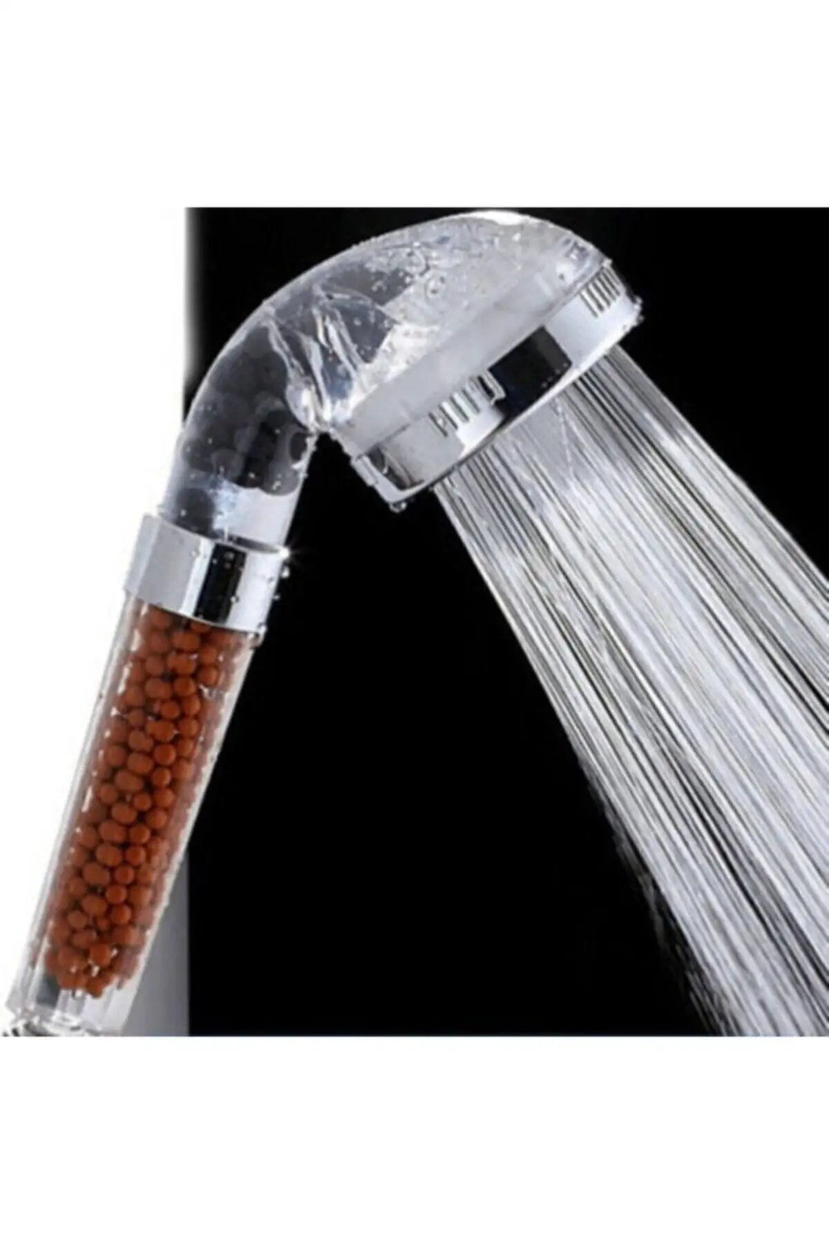 Water Saving Anti-Lime Shower Head Anion Filter  Spa Negative Ion Active Mineral Ceramic Balls