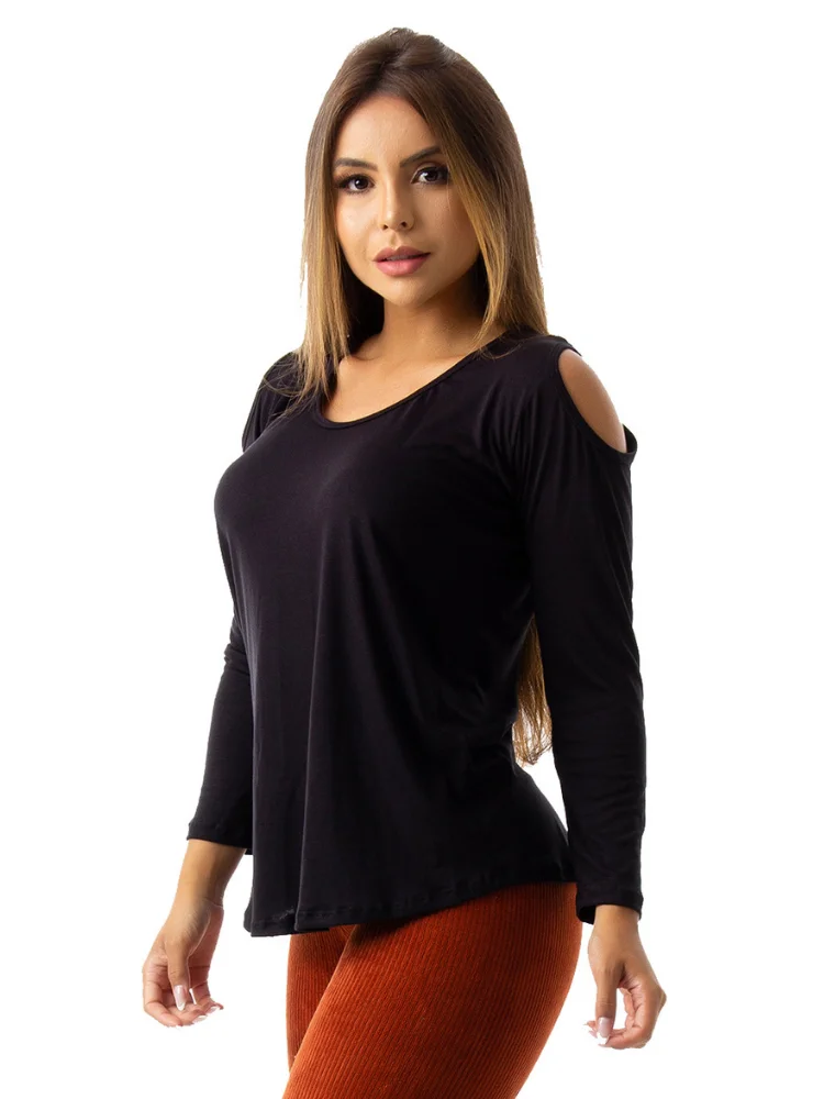 Women's Fitness Long Sleeve Bumbum Cover Blouse Blouse Top Quality Wear Over Top Fitness Luxury Comfort