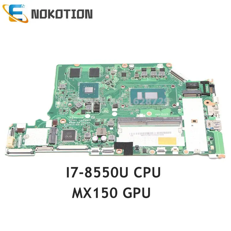 NBGT011002 NBGP511003 NBGT011001 LA-E892P MAINBOARD For Acer aspire A615 A615-51G A515-51G A515-51 Motherboard MX150 i7-8550U