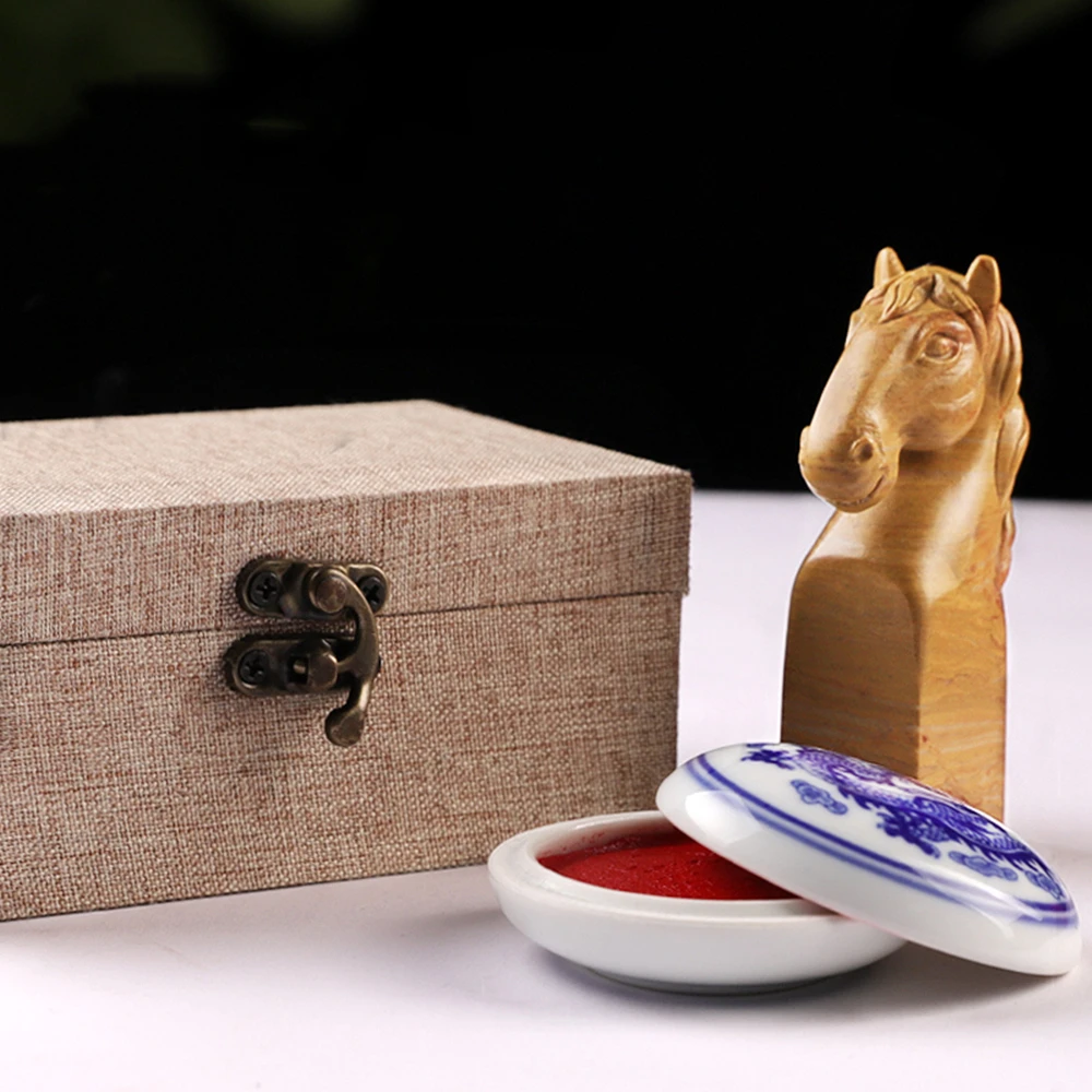 Personalized Name Custom Seal Engraving Chinese Name Zodiac Horse Calligraphy and Painting Stamp Custom Birthday Stamp