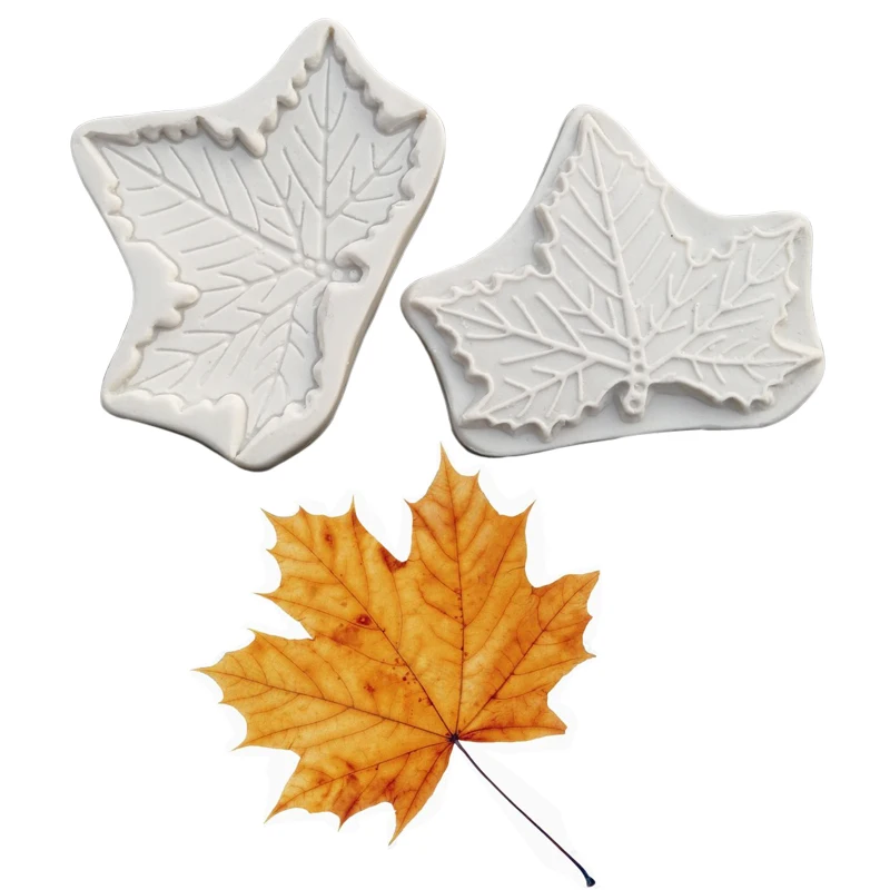 Large NEW Maple Leaf Veiners Silicone Mold Flower Making GumPaste Floral Petal Fondant Cake Decorating Tools M2491