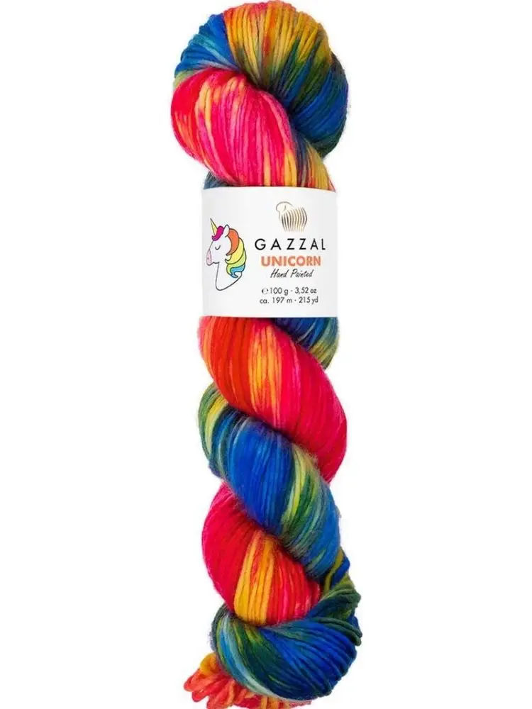 %100 Superlwash Merino Wool Yarn 11 Color Options 197 Meters (100gr) Hand Knitting Yarn Ball - Gazzal Unicorn - Sheep -