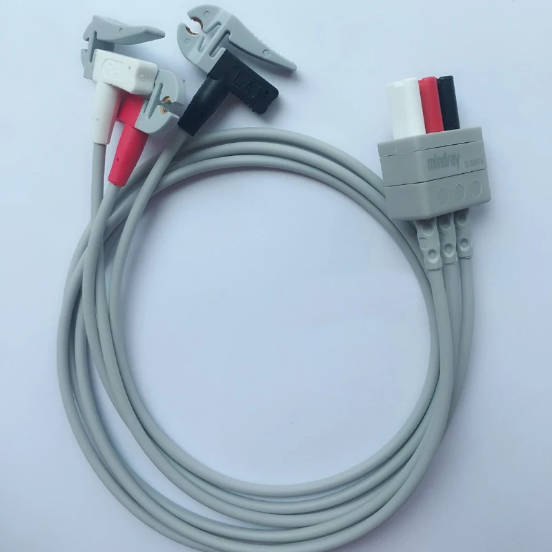 Original Mindray Children 3 Lead Split ECG AHA Clip Type EL6307A 3-Leadwire Set Pediatric AHA Clip Connectors 0010-30-42898