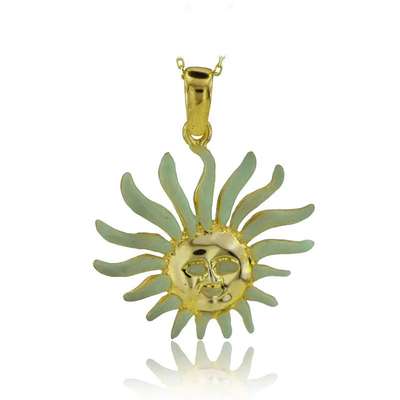 Mayan Sun Necklace 925 Sterling Silver Sunshine Necklace