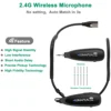 KIMAFUN 2.4G 무선 마이크 시스템, PC PA 스마트폰용 전문 헤드셋 마이크, 아이폰 강의, 교육 회의 피트니스 2