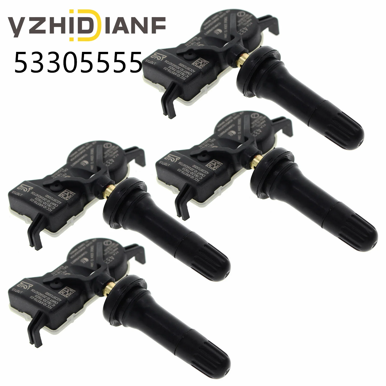 

4x 53305555 Tyre Pressure Sensor For 2017-2023 Jeep Compass- MP Renegade- Chrysler- 433Mhz TPMS TIRE PRESSURE MONITORING SYSTEM