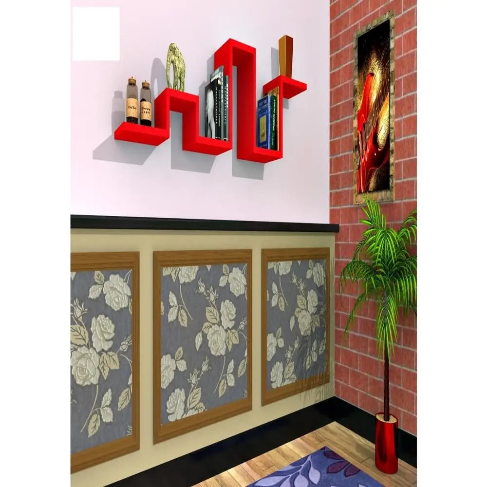 Shelf&Shelf MADE IN TURKEY Modern Shelf Color Options Living Room Wood Wall Book Holder Organizer Bookshelf Rack Bookcase