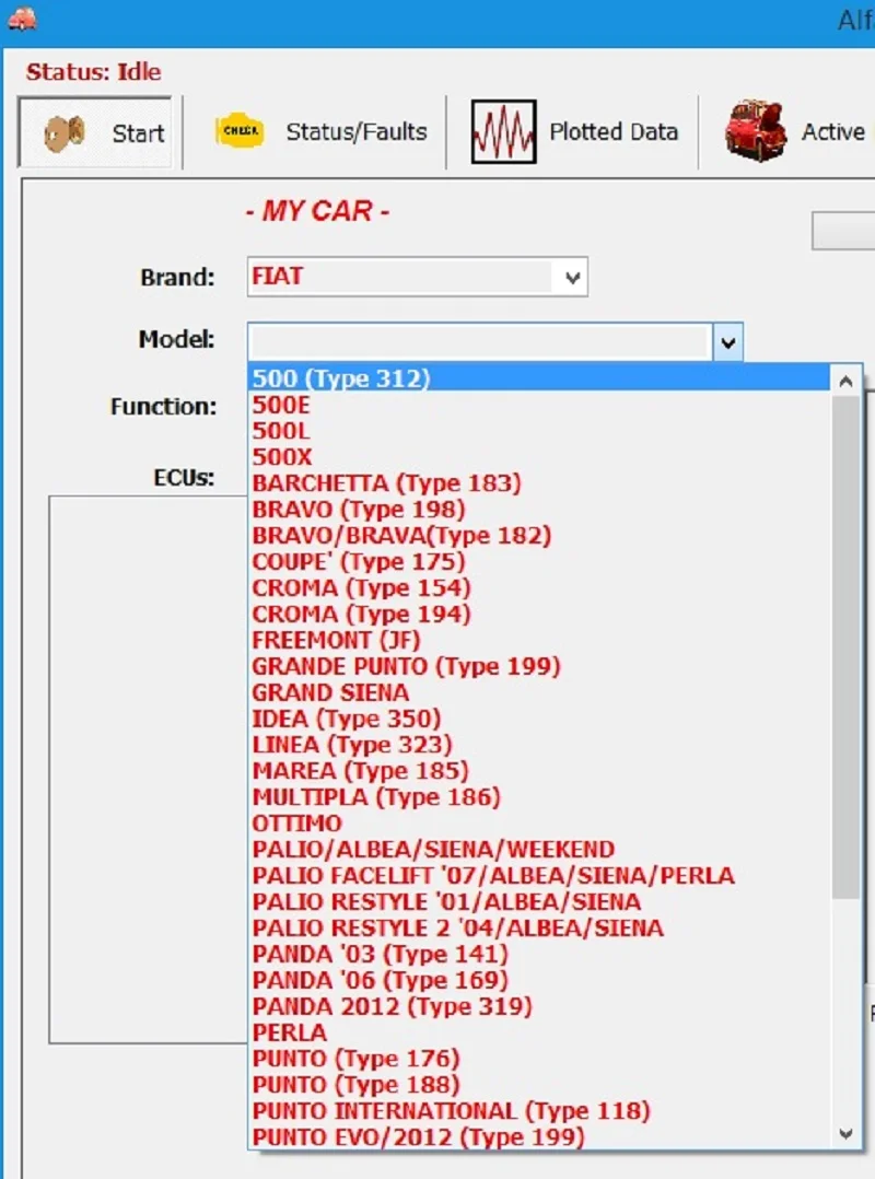 AlfaOBD v 2.2.9.0  For Windows Full Licensed - Diagnosis Alfa Fiat Lancia Abarth Dodge RAM Chrysler Jeep Peugeot Citroën