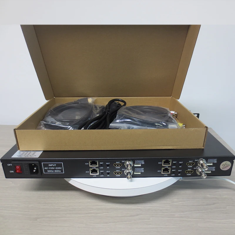 OTV-HD04 H.264 H.265 IP Media Decodr 4-kanałowy dekoder HD BNC CVBS HTTP, RTSP, RTP, TCP, RTMP, HLS, UDP multicast, unicast