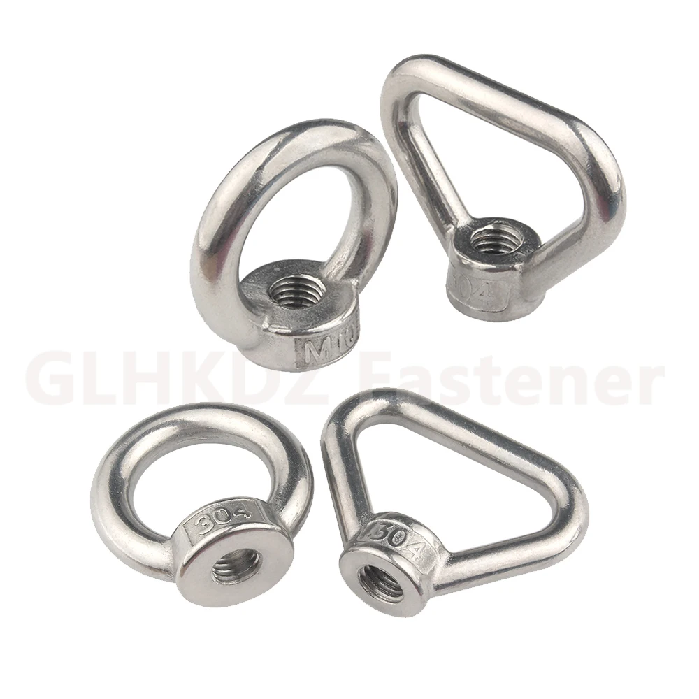 M3 M4 M5 M6 M8 M10 M12 M14-M24 Lifting Eye ด้ายแหวน Nut Marine เรือแหวน Loop สำหรับสายเชือก304 A2สแตนเลส