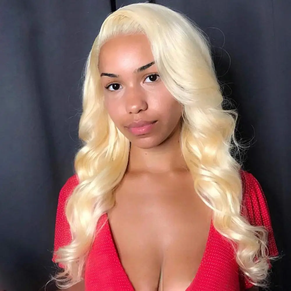 

Glueless 613 Blonde Lace Front Wigs Remy Brazilian Body Wave Lace Front Human Hair Wigs 13x6 Pre Plucked With Baby Hair 150%