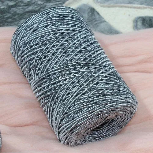 Multicolor Silvery Supra Patterned Bag Yarn - 160m - 250g - 7 Color Options - Cotton - Polyester - Accessory Materials, Placemat, Vest, Basket,