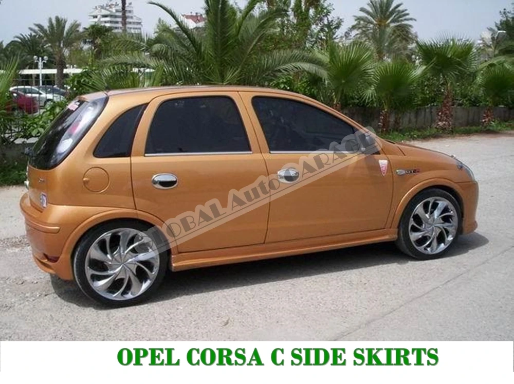 For Opel Corsa C 2000-2006 Side Skirt Threshold Sill Trim Car Styling Auto Accessory Universal Spoiler Mud Flaps Lip Splitter