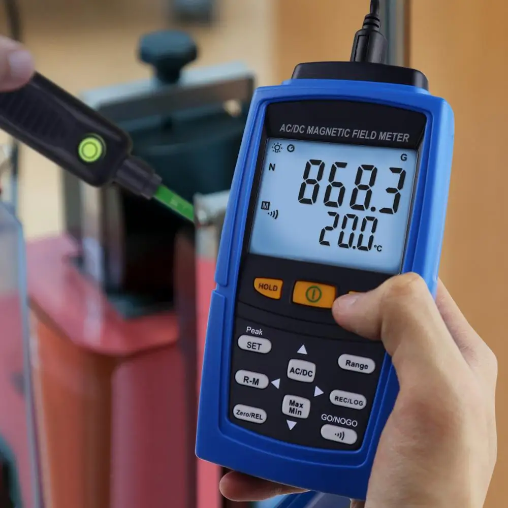 Imagem -03 - Gaussmeter Alta Precisão Tester Detector de Campo Magnético Magnetômetro ac dc Feito em Taiwan