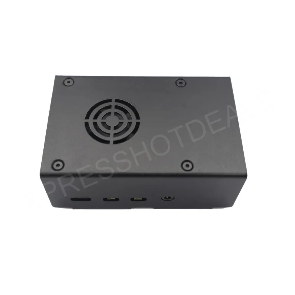 Raspberry Pi 4 Model B Black/Sliver Metal Steel Case with Cooling Fan