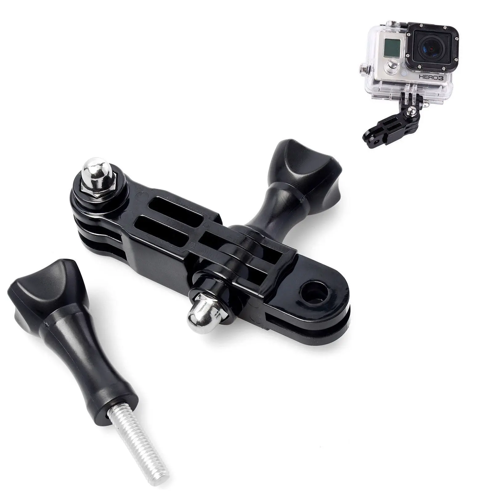 Straight seam Adapter and adjustable 3 way for long and short pivoting tonearm for Gopro Hero 8 7 6 5 Xiaomi yi 4k SJCAM