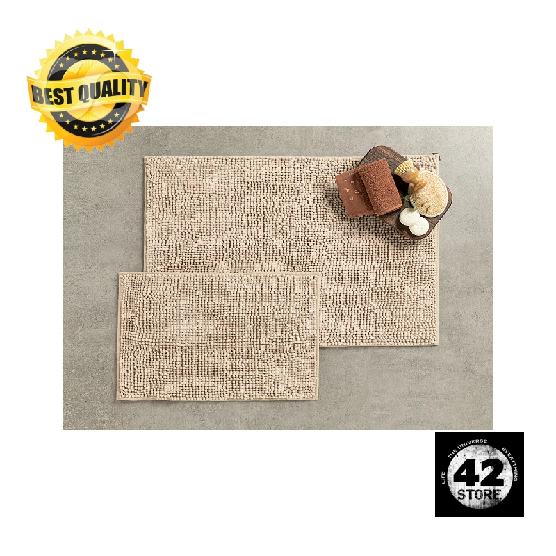 

Maggy Pasta Bath Mat Set 60x90+40x60 Beige Color English Home High Quality