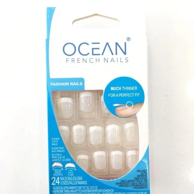 Ocean False Nail White (Slim French ) 439609192