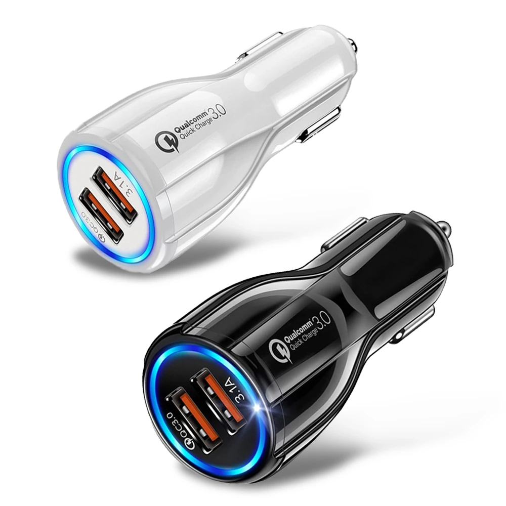 Quick charge Car Charger dual usb quick charge qualcomm 3.0 Power Adapter for Mobile Phone tablet 12v Charging Plug