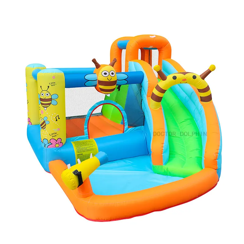 

Bee Inflatable Water Slide Pool Bounce House Aquapark Bouncer Jumping Bouncy Castle for Kids With Blower