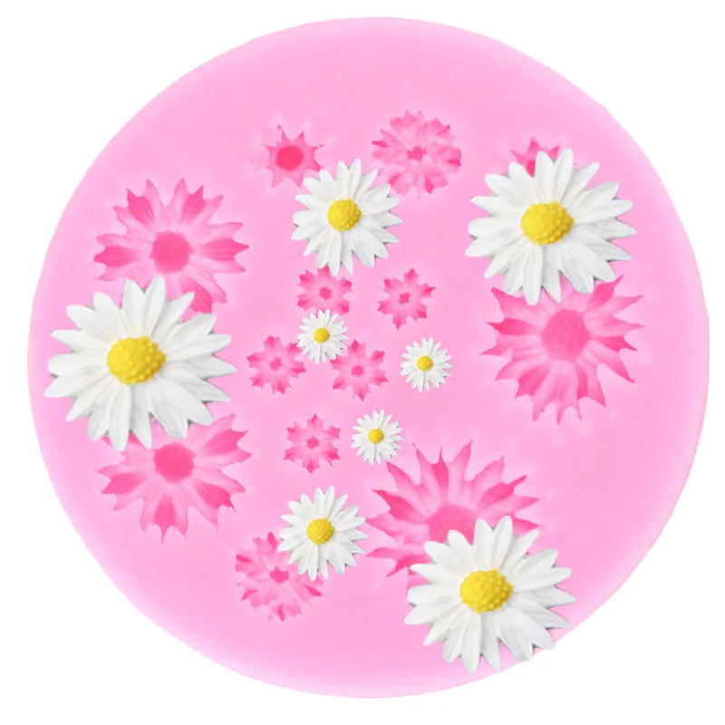 Daisy Plumeria Rose Flower Tree Branch Silicone Resin Mold 3D Birds Bear Butterfly Candy Chocolate Fondant Cake Decorating Tools