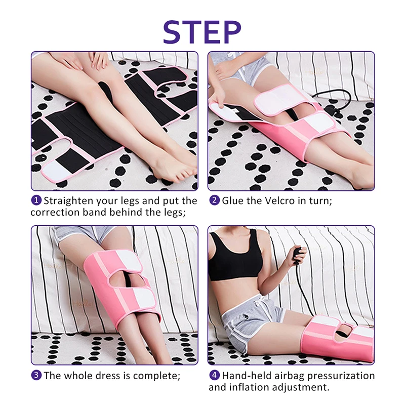 Inflatable Leg Correction Belt Bowed Legs Knee Valgum Straightening O/X Type Legs Posture Corrector For Adults Kids