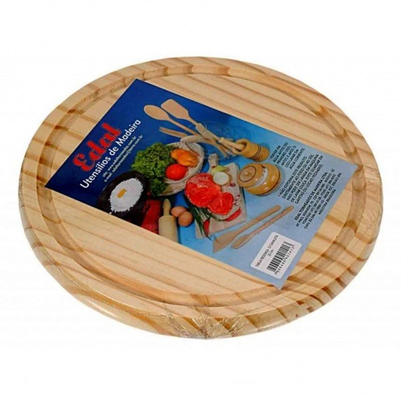 Round Wooden Board with Channel 22cm