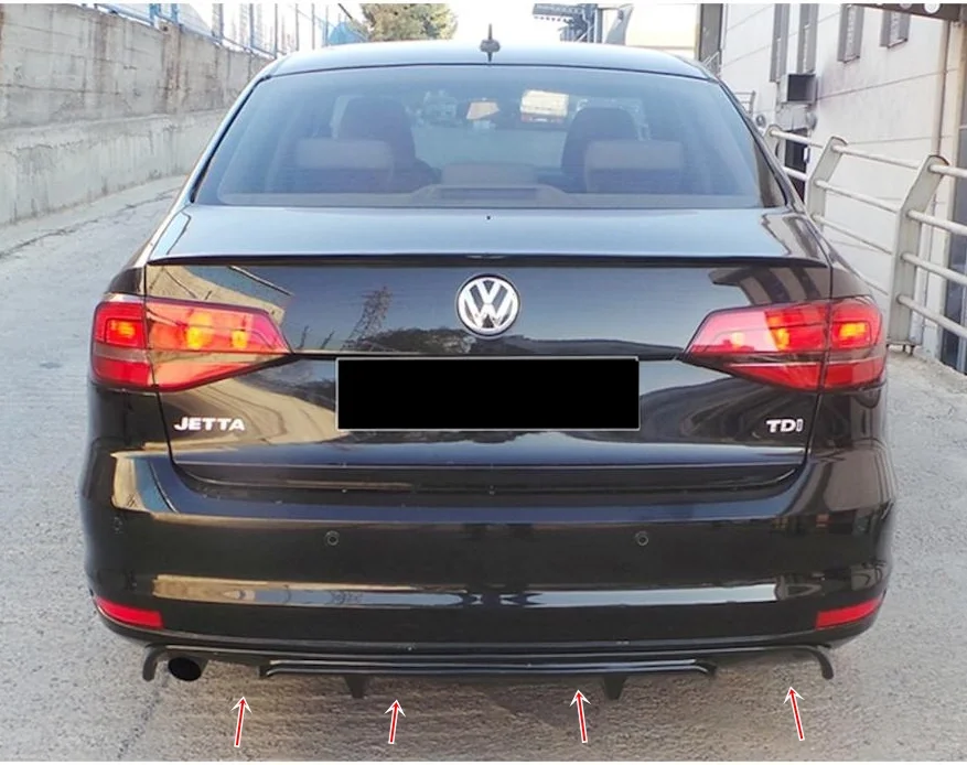 For Volkswagen Jetta Mk6 Makeup  Diffuser GLI St Model Diffuser Car Accessory Universal Compatible Modified Rear Bumper Attachme