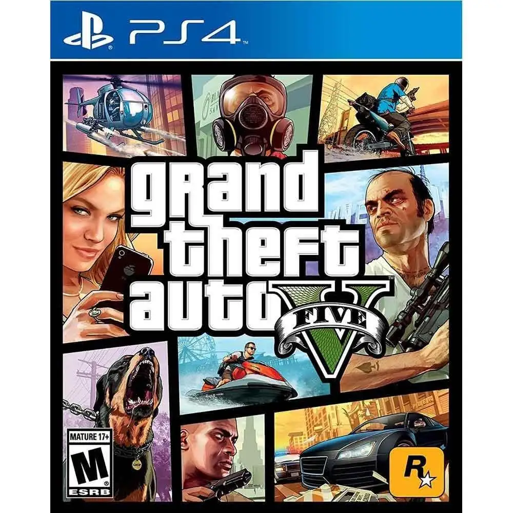 Grand Theft Auto 5 GTA 5 PS4 Playstation 4 Disk Video Game controller Gaming station Console Gamepad Vape Gameplay Accessories