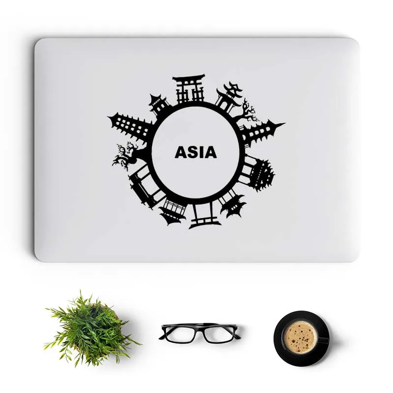 Asian Ancient Building Laptop Sticker for Macbook Pro 14 16 Air Retina 13 15'6 Inch Mac Ipad Vinyl Skin Portable Notebook Decal