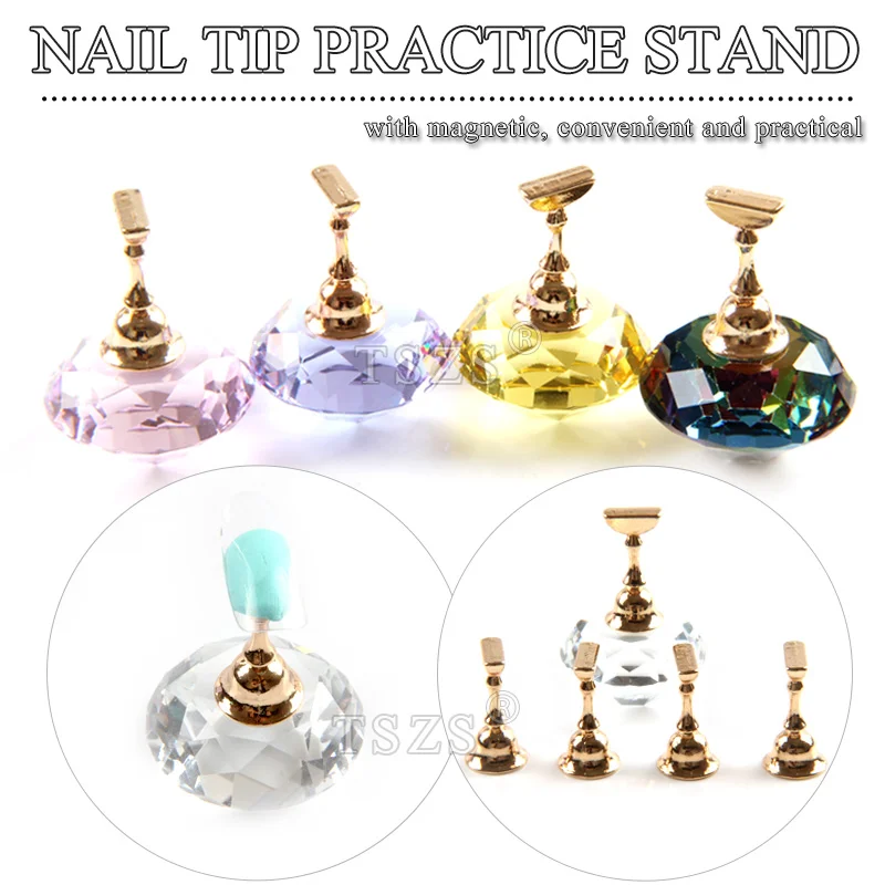 1pcs/Lot Nail Art False Tips Display Practice 10 Individual Stand Holder Tools Set For Gel Polish Manicure Practice Display