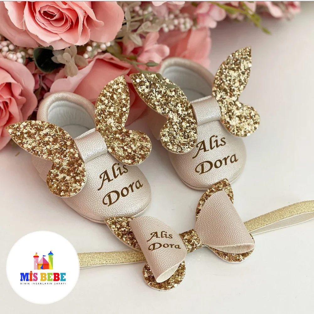 Personalized Baby Girl Boy Shoes Fashion Quality Cotton Soft Crib Shoes Custom Winter Spring High Quality