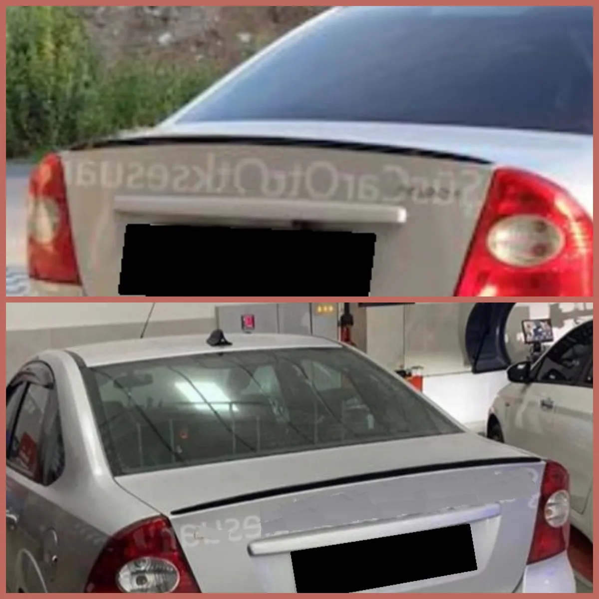 

For Ford Focus MK2 MK2.5 Car Spoiler Perforated Top Center Wing Trunk Spoiler Top Wing Trunk Decoration Fixed Wind Wing suitable