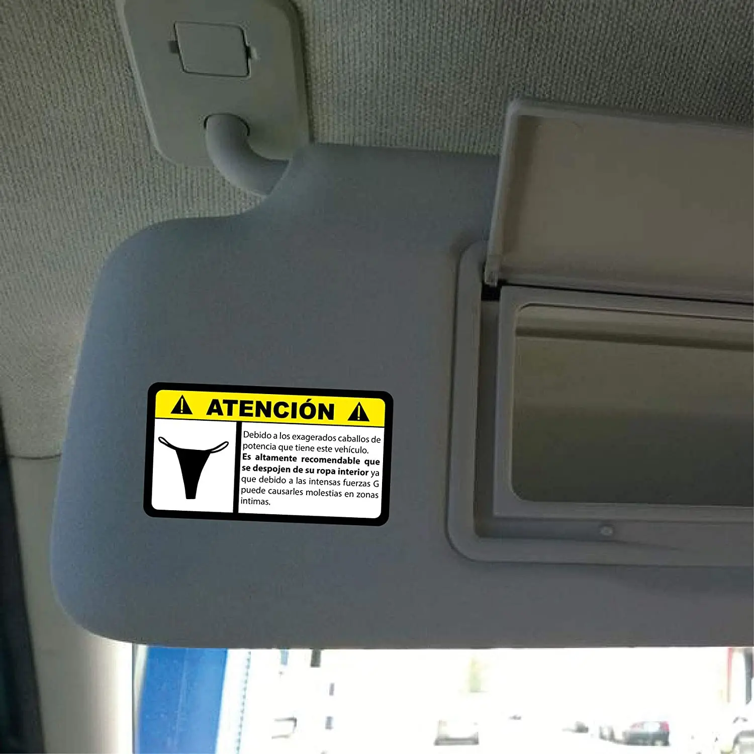 Vehicle Warning Sticker Stripping Your Underwear Panties, 11x6 cm Funny Sticker, Warning Speed Horse Power