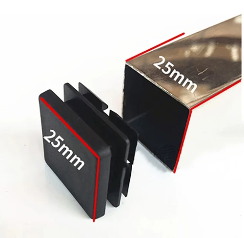 Imagen 2 del producto Tapón interior 10*20mm 19*19-100*100mm tapas cuadradas de plástico negro junta de protección tapas de cubierta de extremo de sellado de polvo para muebles de perno de tubo