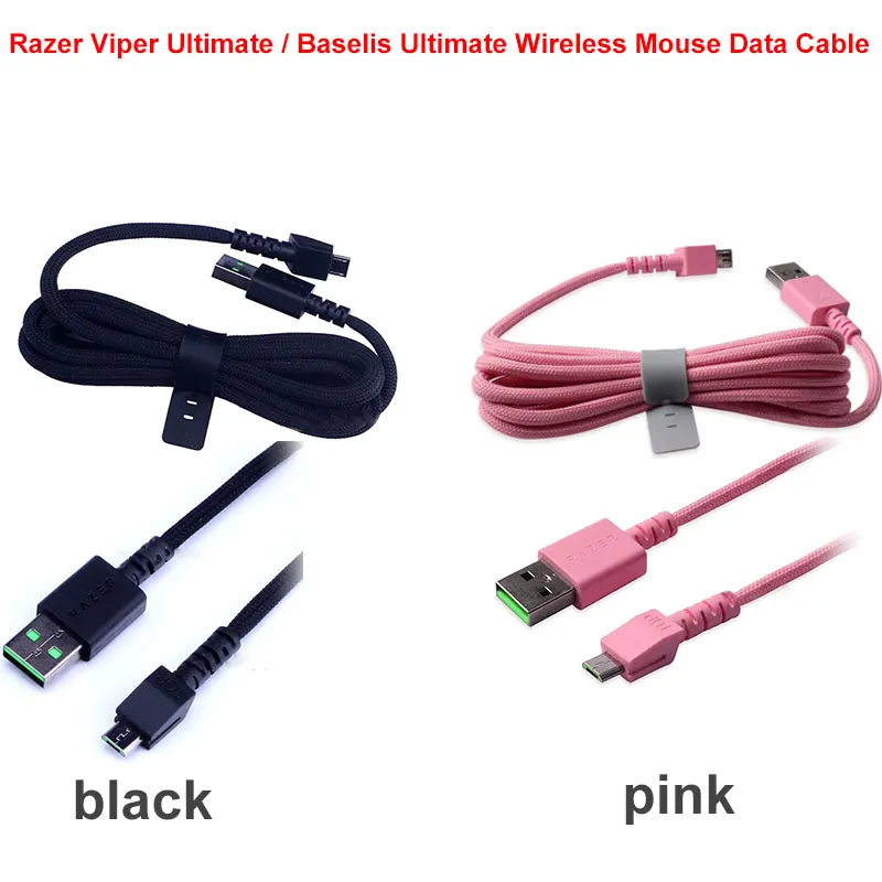 Ratón inalámbrico para juegos Razer Viper Ultimate, Viper ProV2, Basilis Ultimate Naga, Viper, Cable de datos USB, piezas de Cable de carga