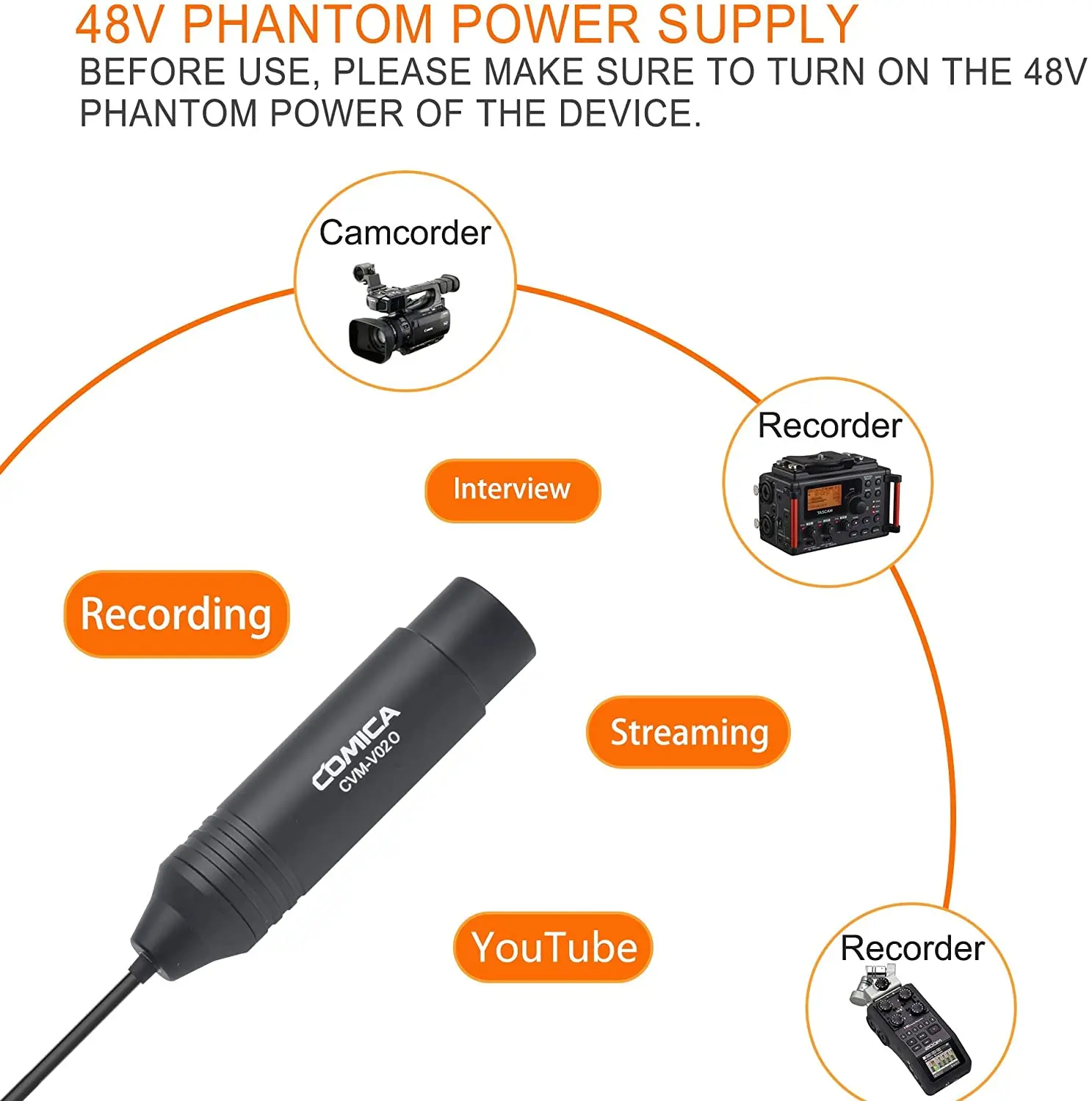 Microfono Lavalier A Bavero Omnidirezionale Con Alimentazione Phantom 48V, Uscita XLR, Riduzione Del Rumore, Risposta 20-16000Hz Per Interviste E Registrazioni