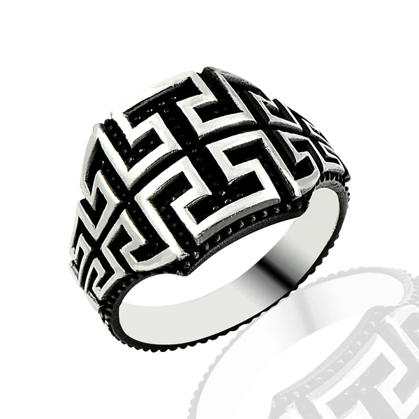 925 Silver Casual Men Rings Traditional Rings for Man