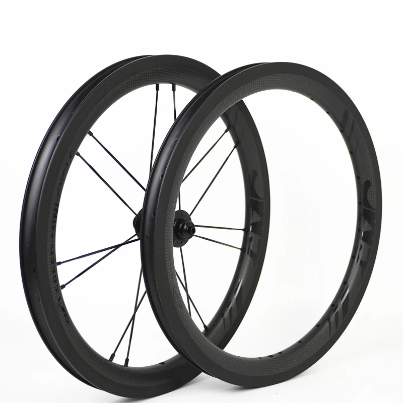 SMCSPEEDMINICYCLE 16 inch 349 30MM Depth Carbon Wheels for  Folding  Bike 6-speed