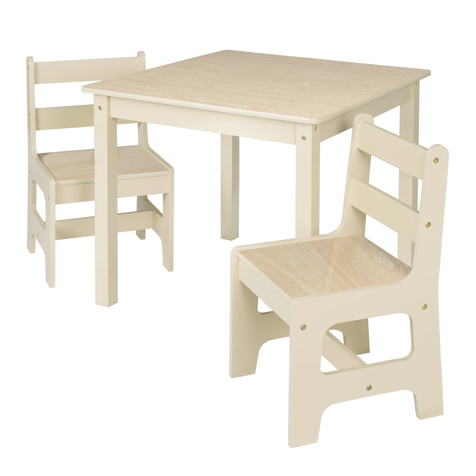 Chaises de table en bois pour tout-petits, table de bureau pour enfants avec 2 chaises, piste ol pour garçons et filles d\'âge alth, activité, jeu de