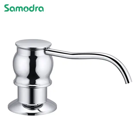 Samodra 액체 비누 디스펜서 병 크롬/니켈 황동 펌프 헤드 주방 싱크 비누 디스펜서, 주방 액세서리