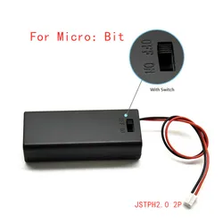 Micro Bit Battery Holder Case Cover Shell W/Switch+JST PH2.0  2P Conntector For Micro:bit  Educational Tool