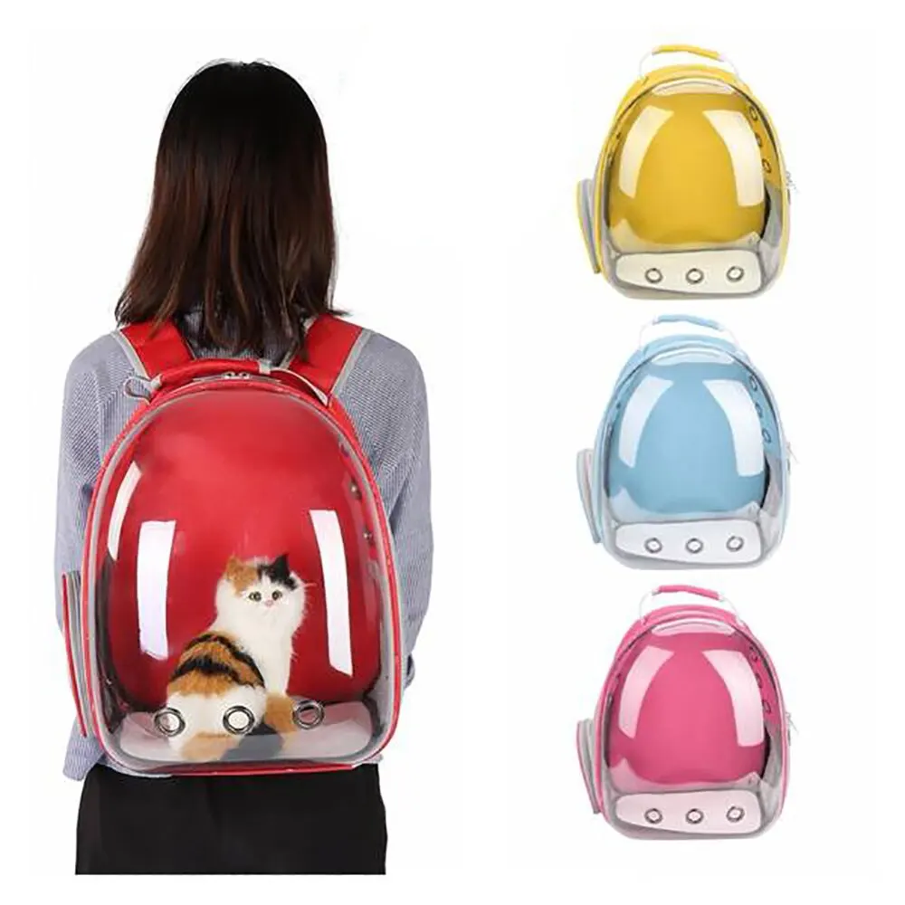 Cat Carrier Bags Breathable Pet Dog Backpack Travel Space Style Capsule Cage Portable Transparent Comfortable Easy Carry Support