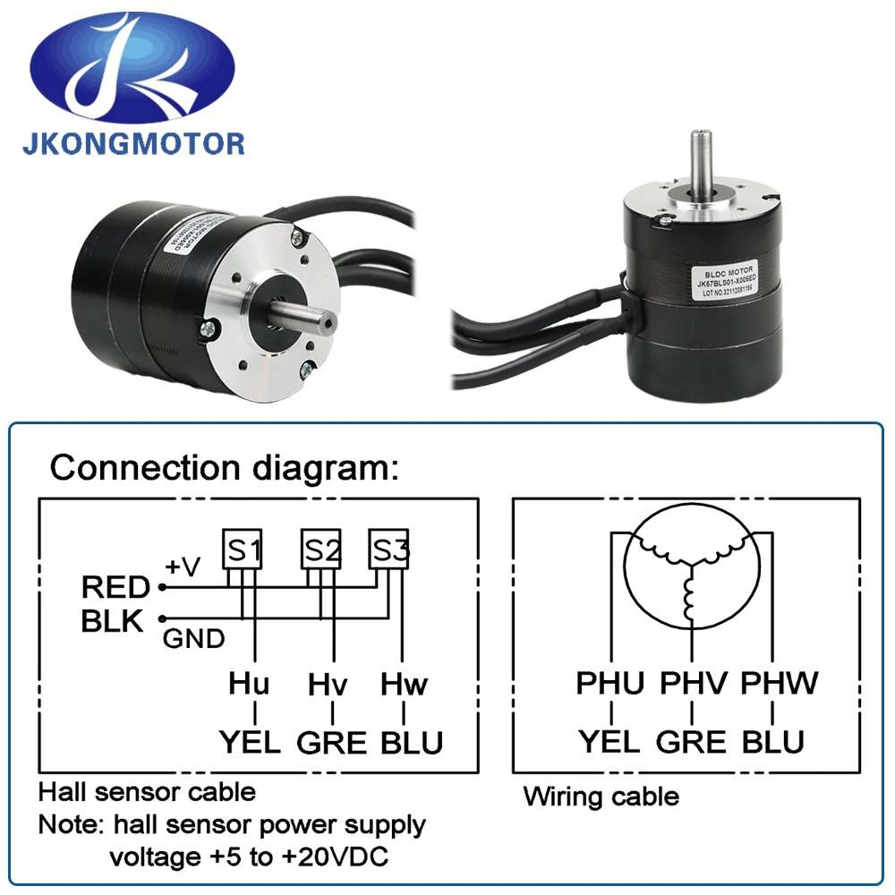 Imagem -04 - Jkongmotor-servo Motor sem Escova da C.c. com Codificador Projeto de Faça Você Mesmo Jk57bls04-x014ed 57 mm 36v 200w 0.48n.m Polos 1000p r