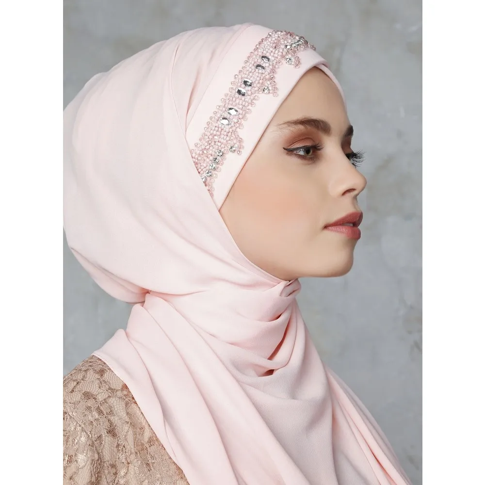 Hijab Muslim Women head turbans for women scarf fashion shawls foulard Hand Embroidered Practical Shawl turbante mujer arab